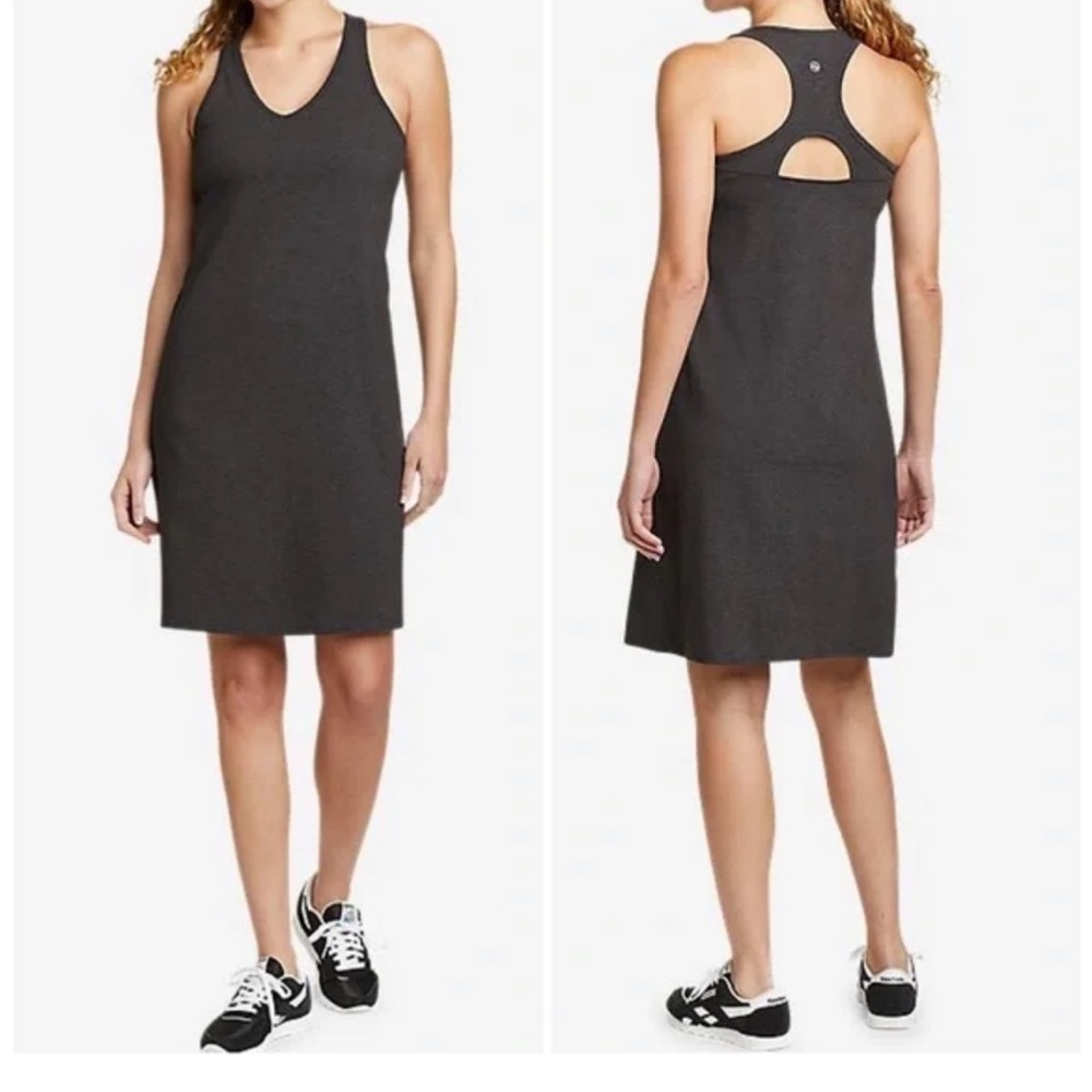 NWT Eddie Bauer Meadow Trail Keyhole Cut Out Back Tennis Dress Stretch Golf